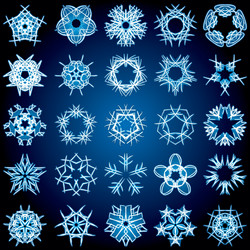 Abstract snowflakes background vector