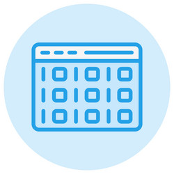 binary code icon design vector image