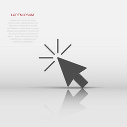 Computer mouse cursor icon in flat style arrow Vector Image