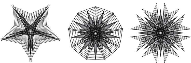cosmic object is a geometric fractal vector image