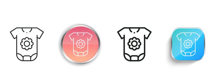 dummy icon thin linear regular and button style vector image