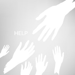 Helping hands Royalty Free Vector Image - VectorStock