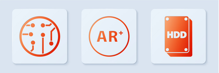 set ar augmented reality processor and hard disk vector image