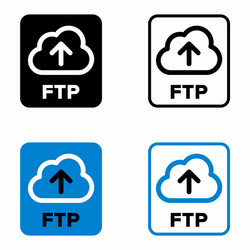 standard network file transfer protocol vector image