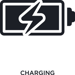 charging isolated icon simple element from vector image
