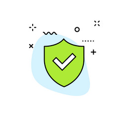 check mark web icons in line style stamp vector image