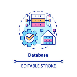 Database concept icon vector