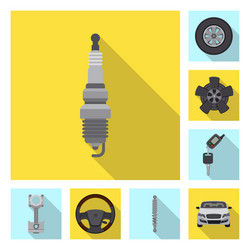 design of auto and part symbol set vector image