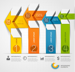 Modern arrow infographics template vector