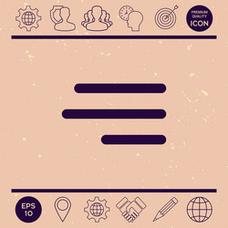 modern hamburger menu icon for mobile apps vector image