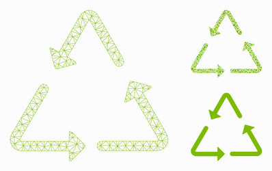recycling triangle mesh network model vector image