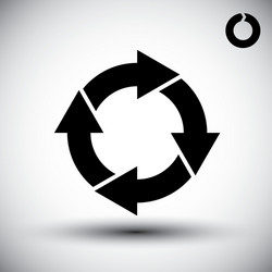 reload refresh arrows loop simple single color vector image