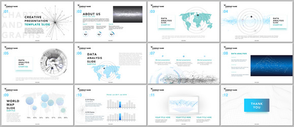 Tech Presentation Templates vector image