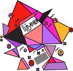 triangle geometric forms for summer events vector image