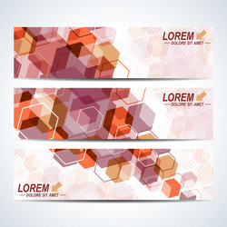 set of the horizontal banners background vector