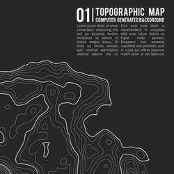 Topographic map background with space for copy vector