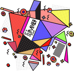 triangle geometric forms for summer events vector image