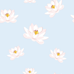 Water lily pattern vector