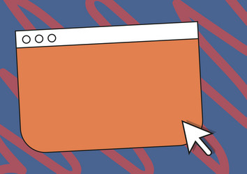 colorful web page browsing drawing with cursor vector image
