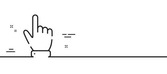 hand cursor line icon click action sign vector