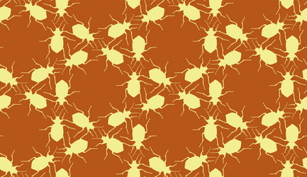 seamless pattern with bugs endless background vector image