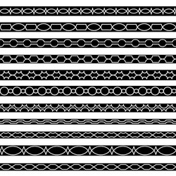 set of borders art dividers in geometrical style vector image