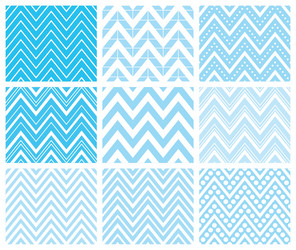 set of herringbone zigzag seamless patterns vector image