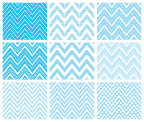 set of herringbone zigzag seamless patterns vector