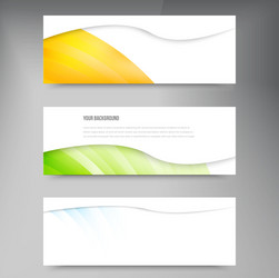 Set of modern banners with lines vector