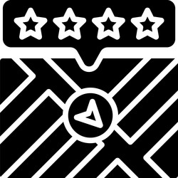 Star rating icon location map and navigation vector