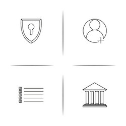 web applications simple linear icons set outlined vector image