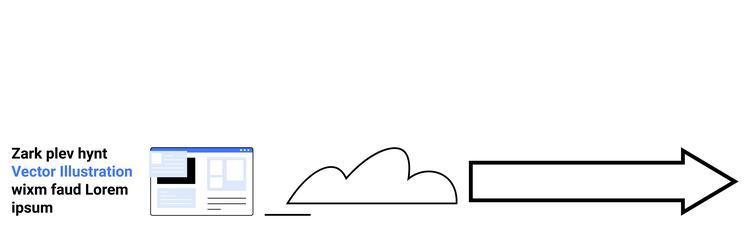 cloud transfer process showing file upload from vector image