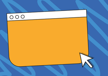 colorful web page browsing drawing with cursor vector image