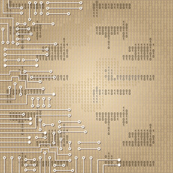 electronic circuit and binary code vector image