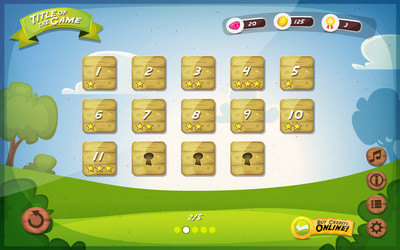 game user interface design for tablet vector image