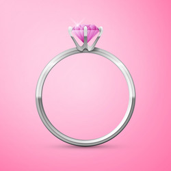 Silver wedding ring Royalty Free Vector Image - VectorStock