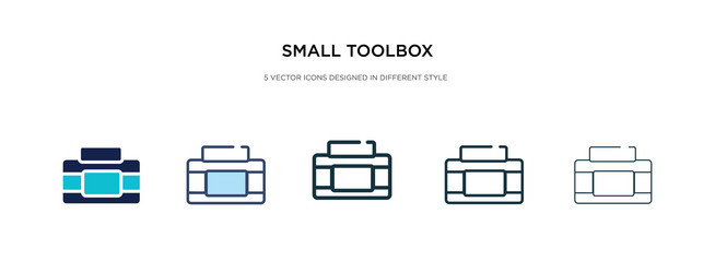 Small toolbox icon in different style two vector