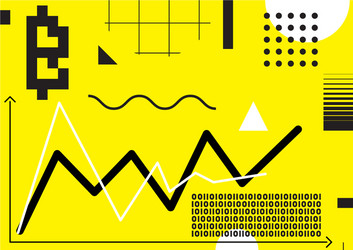 typography horizontal banner for blockchain vector image