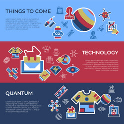 Digital quantum things to come technology vector