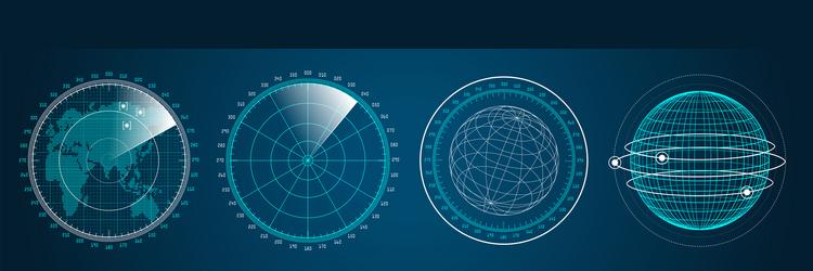 futuristic graphic user interface hud ui vector image