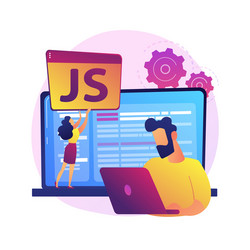 javascript abstract concept vector image