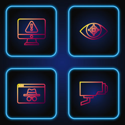 set line security camera browser incognito window vector image