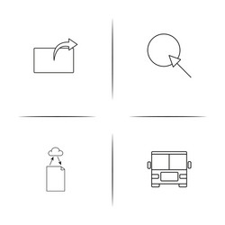 web applications simple linear icons set outlined vector image
