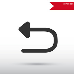 Back Arrow Icon - Undo Previous Action vector image