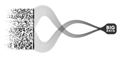 big data flow representation vector image