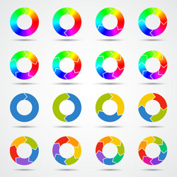 Circular Arrows Workflow Template vector image