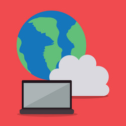 cloud computing design vector image