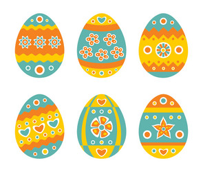 Colorful Easter Eggs Pattern Vector Image