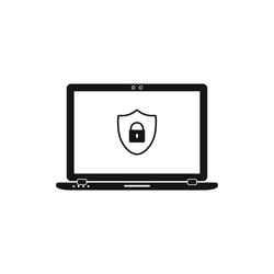 Cyber security icon flat style eps Royalty Free Vector Image