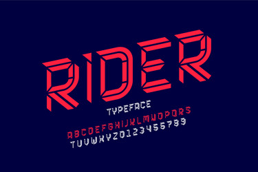 Dynamic Speed Font Collection vector image